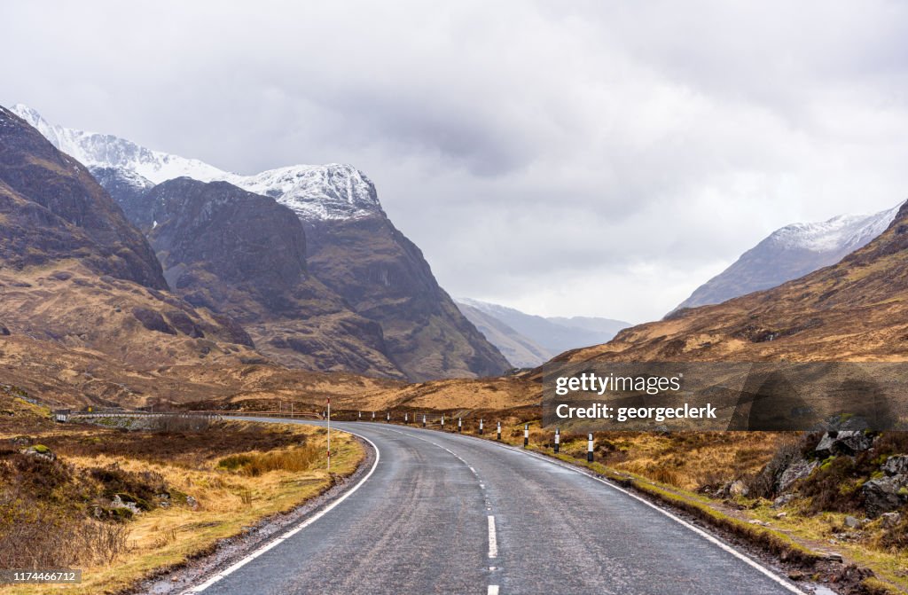 Entering Glencoe in Scotland