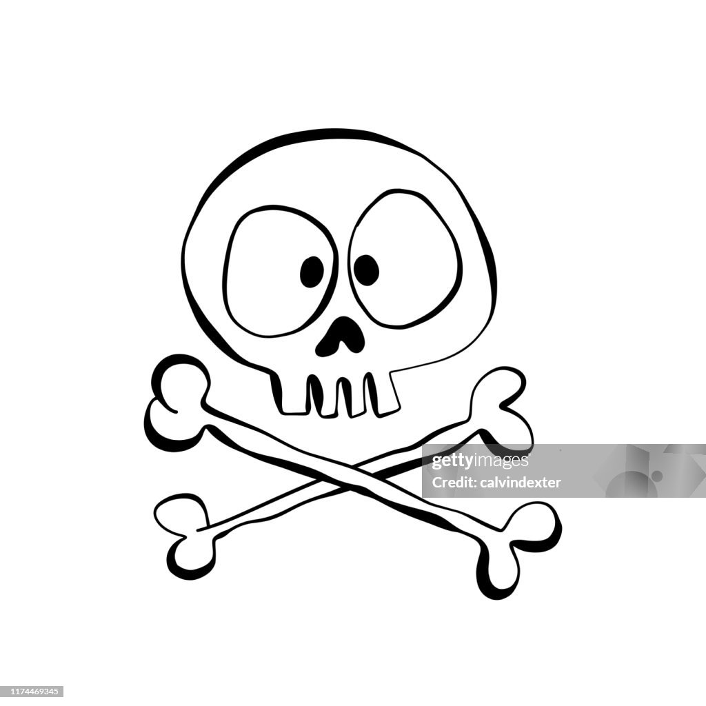 Human Skull Cartoon Drawing High-Res Vector Graphic - Getty Images