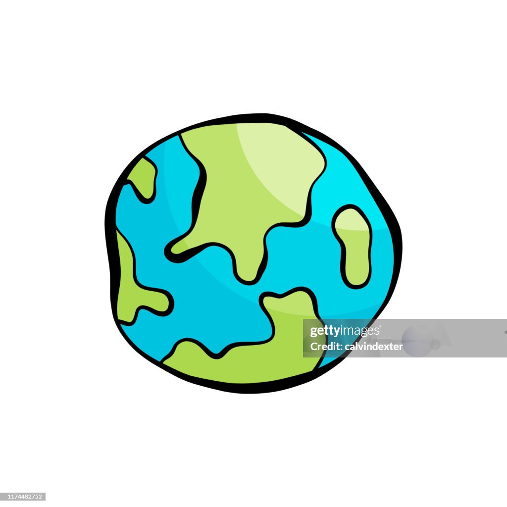 Planet Earth Cartoon Illustration High-Res Vector Graphic - Getty Images