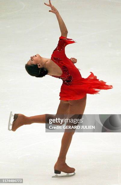 La patineuse allemande Tanja Szewczenko durant le programme libre dames lors des championnats d'Europe de patinage artistique, le 17 Janvier à la...