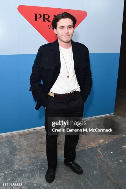 Brooklyn Beckham attends PRADA MODE LONDON on October 03, 2019 in London, England.