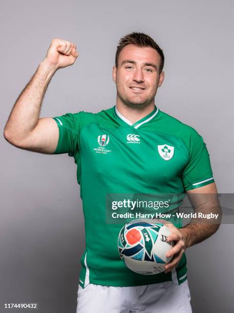 Niall Scannell of Ireland poses for a portrait during the Ireland Rugby World Cup 2019 squad photo call on September 13, 2019 in Chiba, Japan.