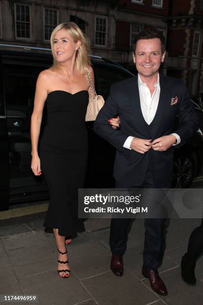 Ali Astall and Declan Donnelly seen attending A Very British Affair with CLIC Sargent - fundraiser at Claridge's on September 13, 2019 in London,...