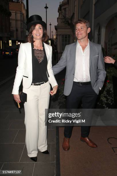 Annie Perks and Ben Shephard seen attending A Very British Affair with CLIC Sargent - fundraiser at Claridge's on September 13, 2019 in London,...