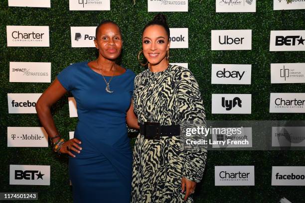 S Jeanine Liburd and Angela Rye appear at IMPACT Strategies and D&P Creative Strategies 2nd Annual Tech & Media Brunch celebrating Congressional...