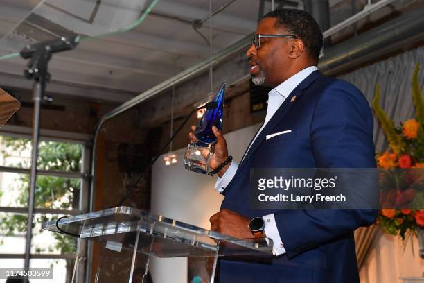 S Derrick Johnson speaks at IMPACT Strategies and D&P Creative Strategies 2nd Annual Tech & Media Brunch celebrating Congressional Black Caucus week...