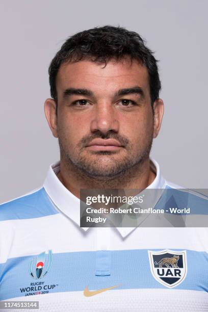 Agustin Creevy of Argentina poses for a portrait during the Argentina Rugby World Cup 2019 squad photo call on September 13, 2019 in Hirono,...