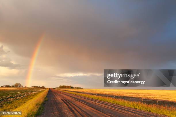 saskatchewan canada storm chasing - rainbow clouds stock pictures, royalty-free photos & images