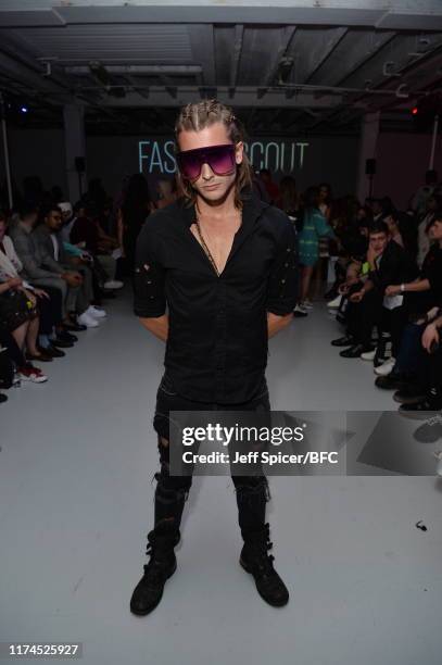 Elijah Rowen attends the Malan Breton SS 2020 show during London Fashion Week September 2019 at the on September 13, 2019 in London, England.