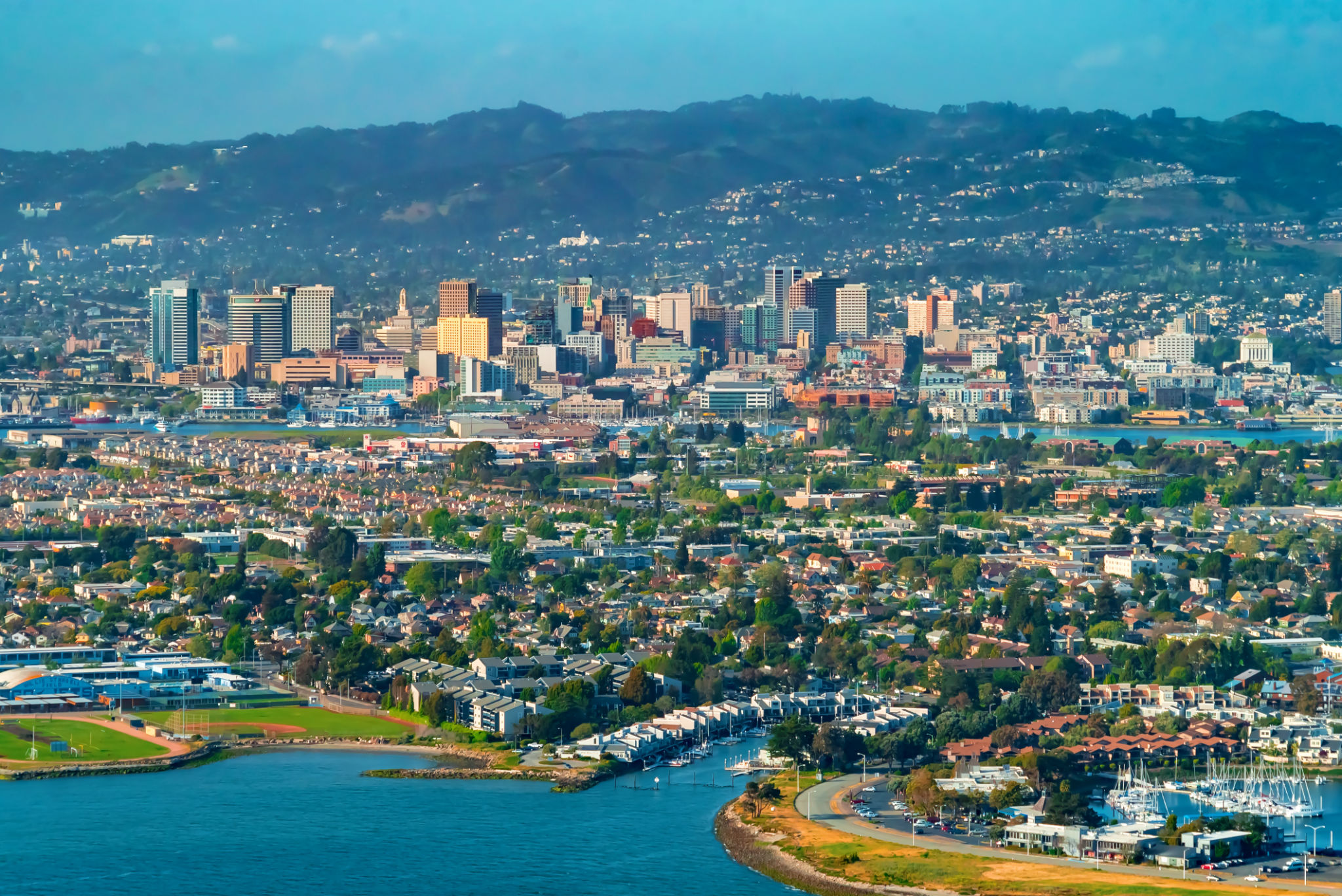 Aerial view of Oakland, CA Aerial view of Oakland, CA