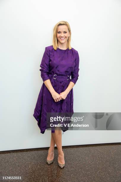 Reese Witherspoon at "The Morning Show" Press Conference at the Wallis Annenberg Center for the Performing Arts on August 15, 2019 in Beverly Hills,...