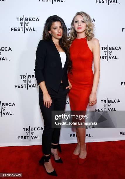 Tania Raymonde and Nina Arianda attend "Goliath" during 2019 Tribeca TV Festival at Regal Battery Park Cinemas on September 13, 2019 in New York City.