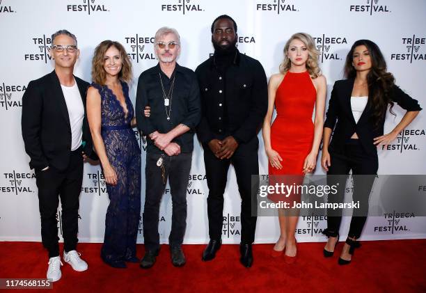 Lawrence Trilling, Amy Brenneman, Billy Bob Thornton, Shamier Anderson, Nina Arianda and Tania Raymonde attend "Goliath" during 2019 Tribeca TV...