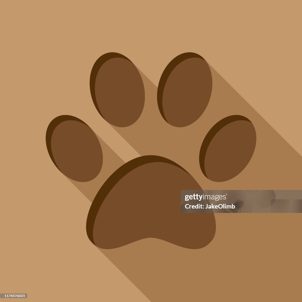 Dog Paw Print Flat 2