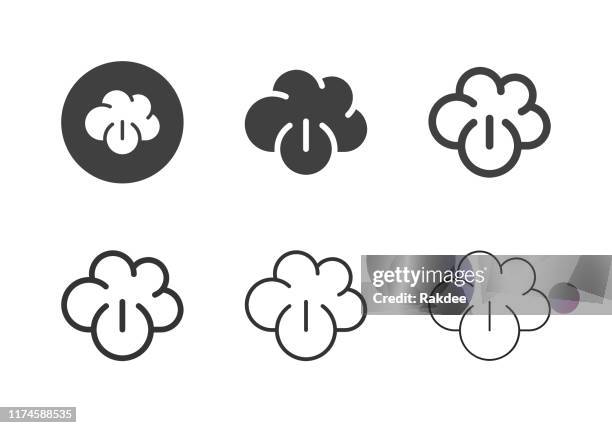 shutdown cloud server icons - multi series - switchboard operator stock illustrations