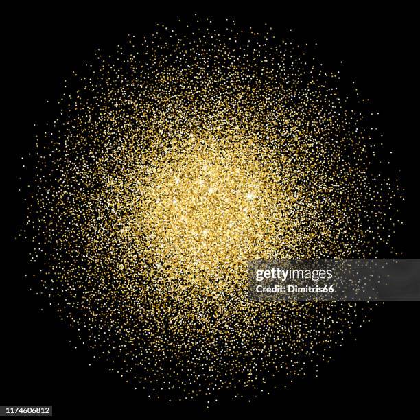 shiny vector glitter background - gold circle stock illustrations