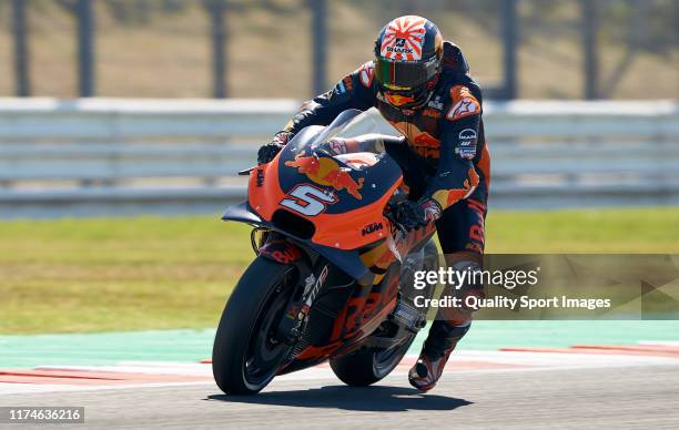 Johann Zarco of France and Red Bull KTM Factory Racing rides during Qualifying for the MotoGP of San Marino at Misano World Circuit on September 14,...