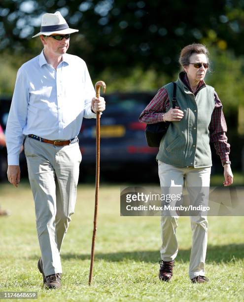 Sir Tim Laurence and Princess Anne, Princess Royal attend day 2 of the Whatley Manor Gatcombe International Horse Trials at Gatcombe Park on...