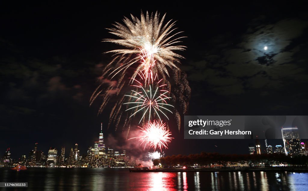 Fireworks Light Up the Sky Over New York City