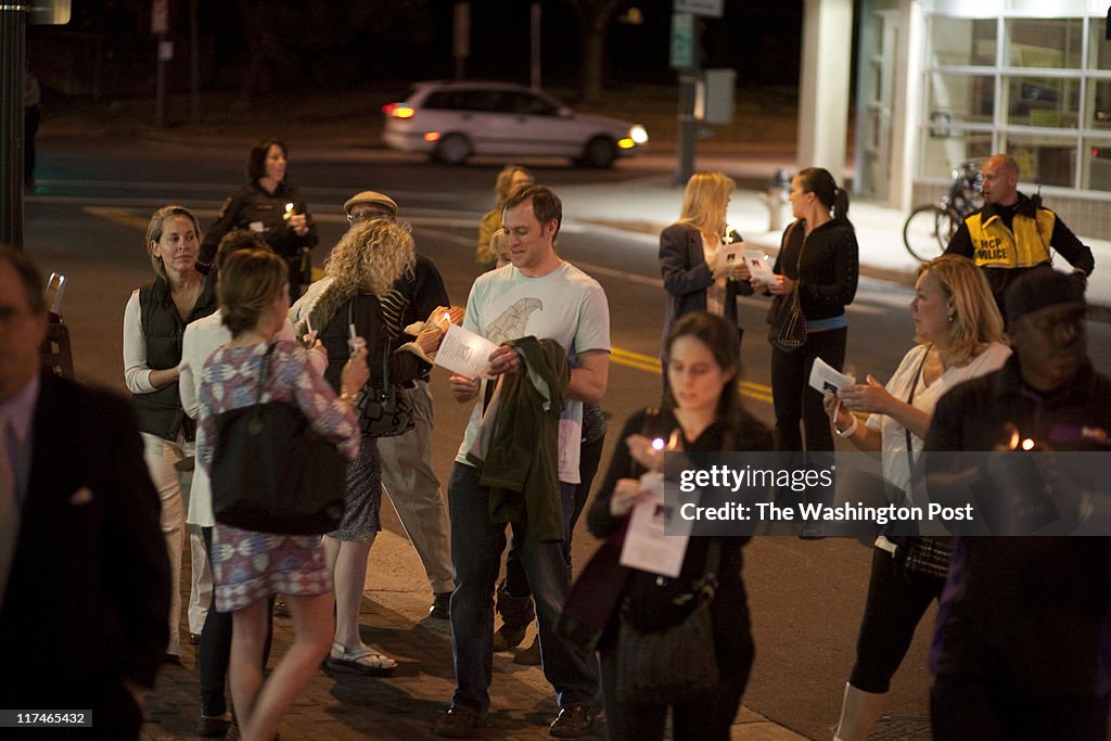 Vigil for the victims of the Lululemon attack in Bethesda