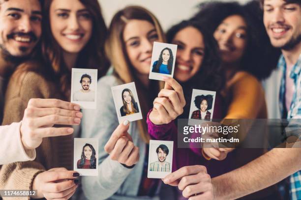instant self portraits - photo booth picture stock pictures, royalty-free photos & images