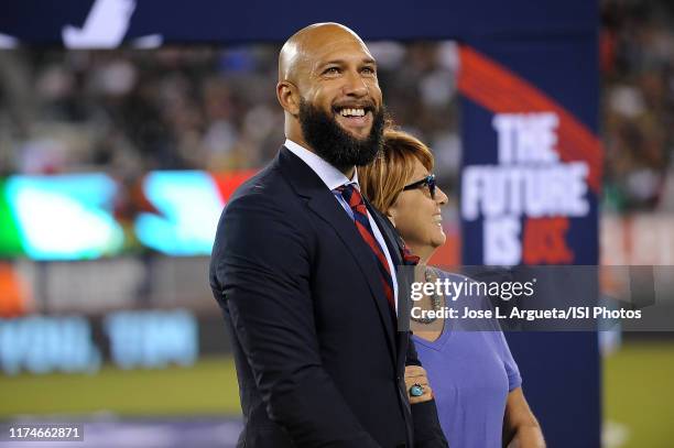 Tim Howard former player of the United States National Team being honored during a game between Mexico and USMNT at MetLife Stadium on September 6,...