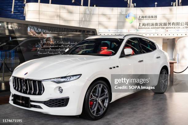 Maserati Levante, a mid-size luxury crossover SUV, seen in Shanghai Pudong International Airport.