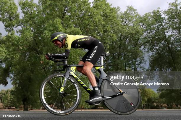 Moniek Tenniglo of The Netherlands and Team Mitchelton Scott / during the WNT Madrid Challenge by La Vuelta, Stage 1 a 9,3km stage from Boadilla del...