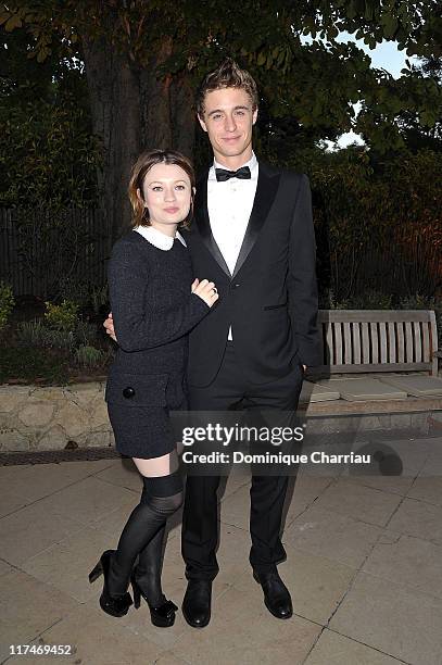 Emily Browning and Max Irons attend the 25th amfAR Inspiration Gala at Pavillon Gabriel on June 23, 2011 in Paris, France.