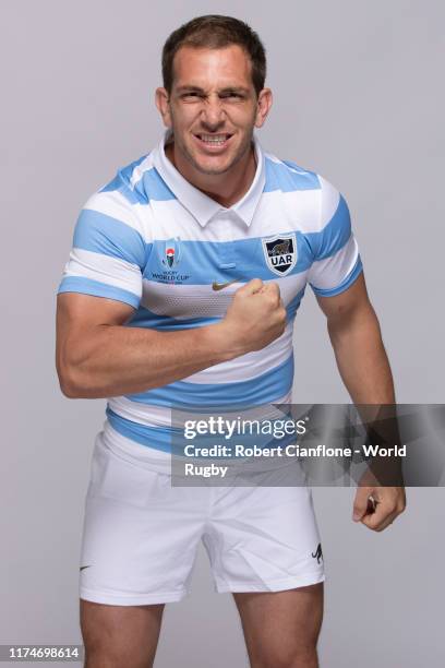 Benjamin Maria Urdapilleta of Argentina poses for a portrait during the Argentina Rugby World Cup 2019 squad photo call on September 13, 2019 in...