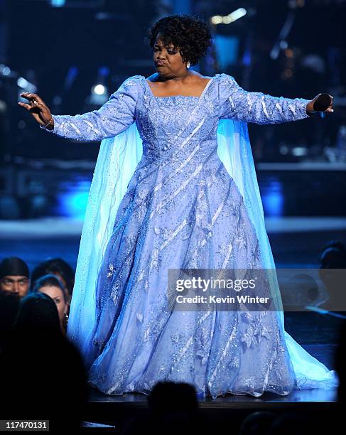 Singer Shirley Ceasar performs onstage during the BET Awards '11 held at the Shrine Auditorium on June 26, 2011 in Los Angeles, California.