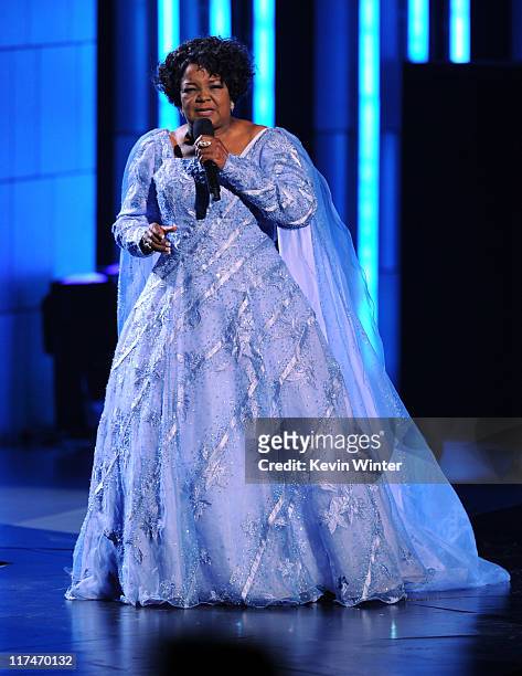 Singer Shirley Ceasar performs onstage during the BET Awards 2011 held at the Shrine Auditorium on June 26, 2011 in Los Angeles, California.