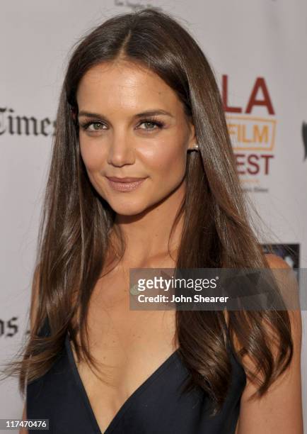 Actress Katie Holmes arrives at the "Don't Be Afraid of The Dark" Closing Night Gala screening during the 2011 Los Angeles Film Festival held at the...