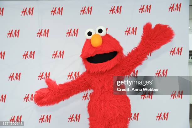 Elmo greets guests during H&M x Sesame Street at H&M Flagship Fifth Avenue Store on September 14, 2019 in New York City.