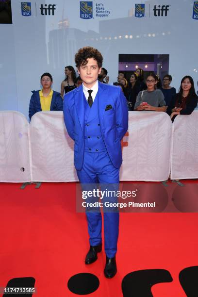 Aneurin Barnard attends the "Radioactive" premiere during the 2019 Toronto International Film Festival at Princess of Wales Theatre on September 14,...