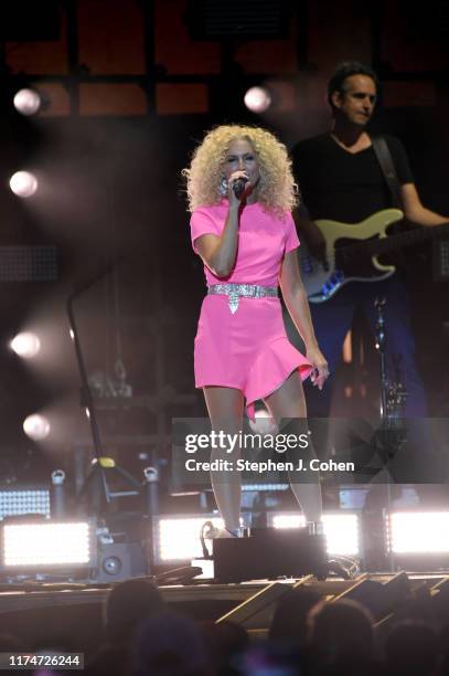 Kimberly Schlapman of the band Little Big Town performs during the inaugural 2019 Hometown Rising Country Music & Bourbon Festival at Highland...