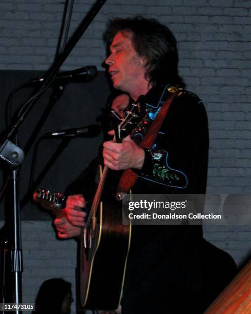 Singer/songwriter Jim Lauderdale performs at Club Lingerie in Hollywood in 2004 in Los Angeles, California .