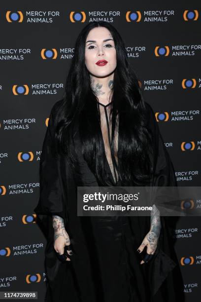 Kat Von D attends the Mercy For Animals 20th Anniversary Gala at The Shrine Auditorium on September 14, 2019 in Los Angeles, California.