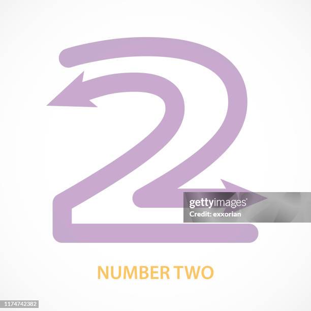 number two at arrow series - number 2 stock illustrations