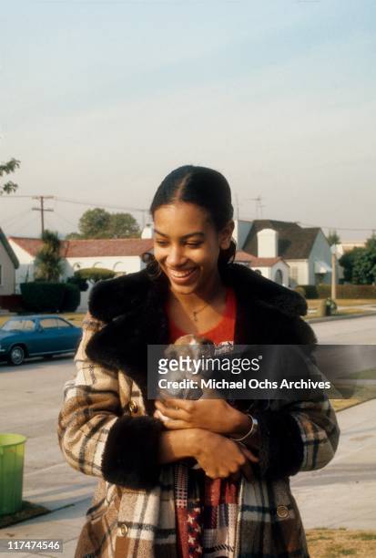 Olympia Sylvers of the R and B group The Sylvers poses for a portrait at home in January, 1973 in Los Angeles, California.