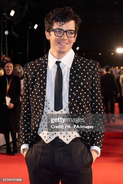 Asa Butterfield attending the Greed European Premiere as part of the BFI London Film Festival 2019 held at the Odeon Luxe, Leicester Square in...