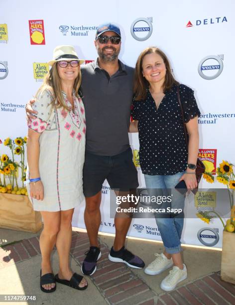 Jocelyn Hayes, Jayme Lemons and Evan Hayes attend 10th Annual L.A. Loves Alex's Lemonade at UCLA Royce Quad on September 14, 2019 in Los Angeles,...