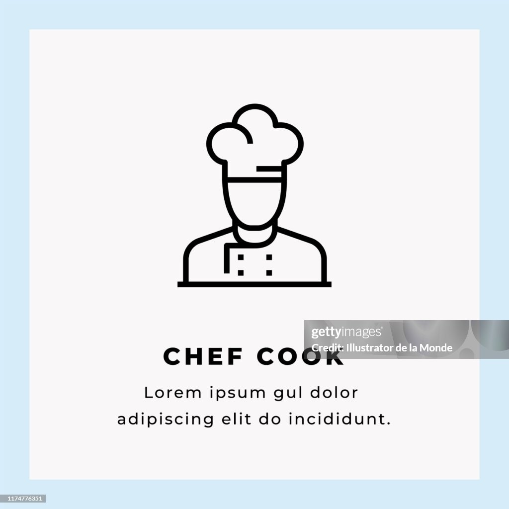Chef Line Icon Stock Illustration
