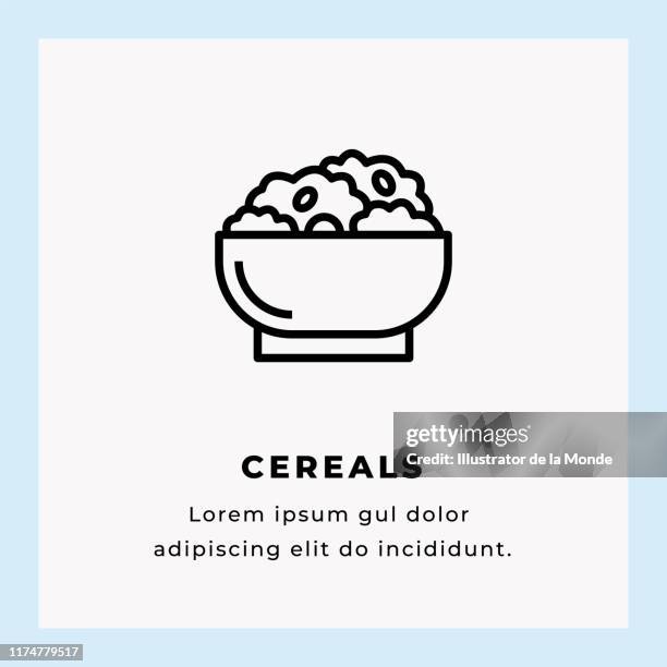 cereals line icon stock illustration - granola stock illustrations