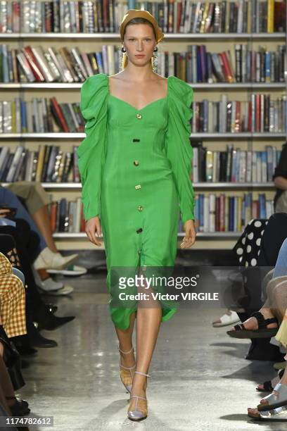 Model walks the runway at the Rejina Pyo Ready to Wear Spring/Summer 2020 fashion show during London Fashion Week September 2019 at Holborn Library...