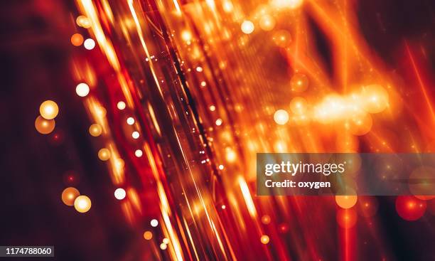 abstract orange ray bokeh sparkling circle background - fashion fest 2019 stock-fotos und bilder