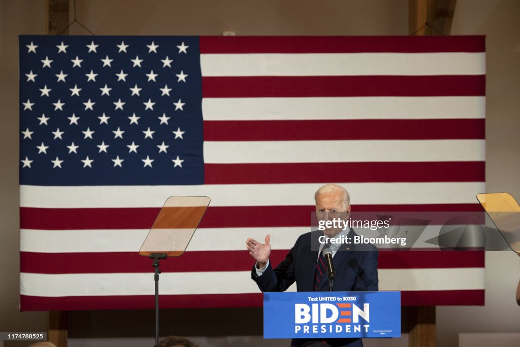 Former Vice President Joe Biden Makes Campaign Stops In New Hampshire