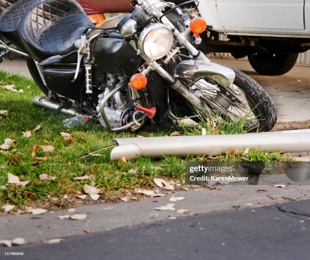 Danificado motocicleta