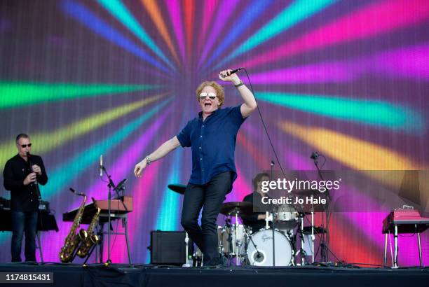 Mick Hucknall of Simply Red performs on stage during BBC2 Radio Live 2019 at Hyde Park on September 15, 2019 in London, England.