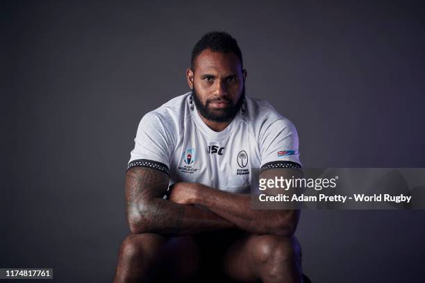 Semi Kunatani of Fiji poses for a portrait during the Fiji Rugby World Cup 2019 squad photo call on September 14, 2019 in Abashiri, Hokkaido, Japan.